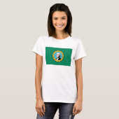 Vrouwen T Shirt met vlag van de staat Washington (Voorkant volledig)