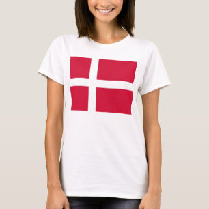 Vrouwen T Shirt met vlag van Denemarken