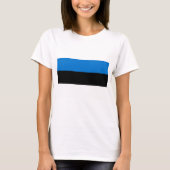 Vrouwen T-Shirt met vlag van Estland (Voorkant)