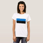 Vrouwen T-Shirt met vlag van Estland (Voorkant volledig)