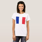 Vrouwen T Shirt met Vlag van Frankrijk (Voorkant volledig)