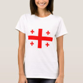 Vrouwen T-Shirt met vlag van Georgië (Voorkant)