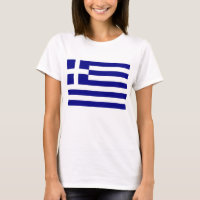 Vrouwen T-Shirt met vlag van Griekenland