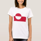 Vrouwen T-Shirt met vlag van Groenland (Voorkant)