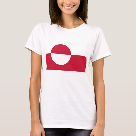 Vrouwen T-Shirt met vlag van Groenland (Voorkant)