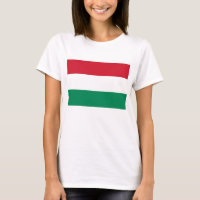 Vrouwen T Shirt met vlag van Hongarije