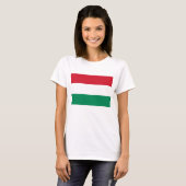 Vrouwen T Shirt met vlag van Hongarije (Voorkant volledig)