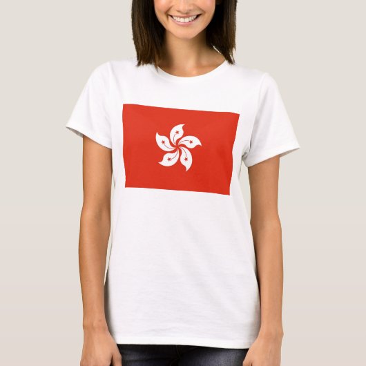 Vrouwen T-Shirt met vlag van Hongkong, China (Voorkant)