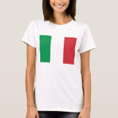 Vrouwen T Shirt met vlag van Italië (Voorkant)