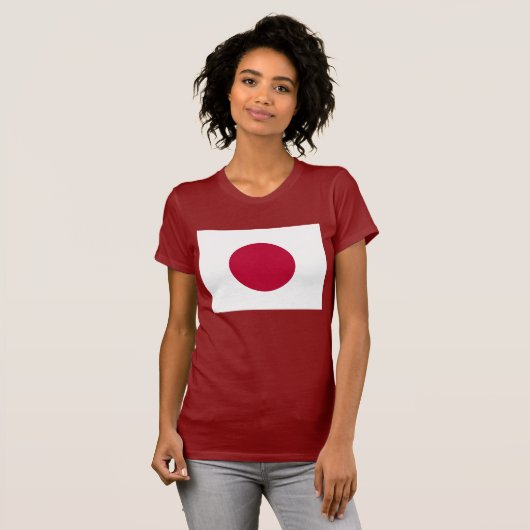 Vrouwen T Shirt met vlag van Japan (Voorkant volledig)