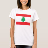Vrouwen T Shirt met vlag van Libanon (Voorkant)