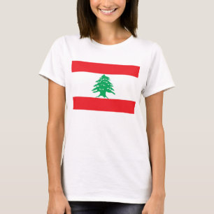 Vrouwen T Shirt met vlag van Libanon