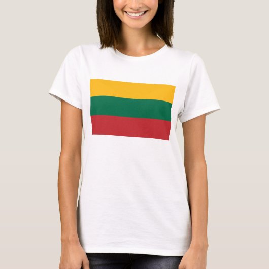 Vrouwen T-Shirt met vlag van Litouwen (Voorkant)