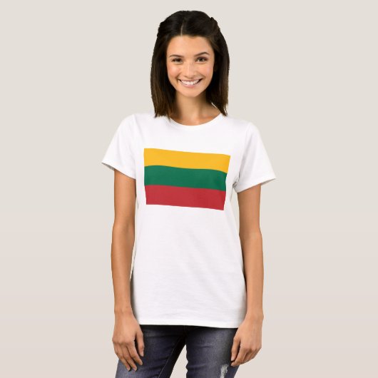 Vrouwen T-Shirt met vlag van Litouwen (Voorkant volledig)