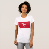 Vrouwen T Shirt met vlag van Man (Voorkant volledig)