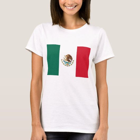 Vrouwen T Shirt met Vlag van Mexico (Voorkant)