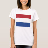 Vrouwen T Shirt met vlag van Nederland (Voorkant)