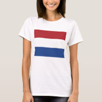 Vrouwen T Shirt met vlag van Nederland