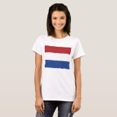 Vrouwen T Shirt met vlag van Nederland (Voorkant volledig)