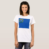 Vrouwen T Shirt met Vlag van Nevada State (Voorkant volledig)