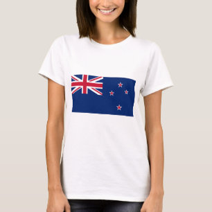 Vrouwen T-Shirt met vlag van Nieuw-Zeeland