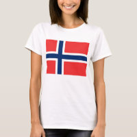Vrouwen T Shirt met vlag van Noorwegen