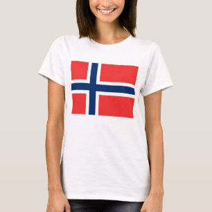 Vrouwen T Shirt met vlag van Noorwegen
