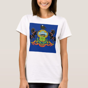 Vrouwen T Shirt met vlag van Pennsylvania State