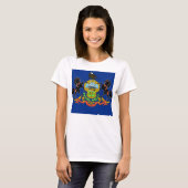 Vrouwen T Shirt met vlag van Pennsylvania State (Voorkant volledig)