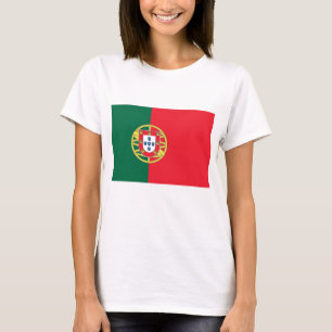 Vrouwen T Shirt met vlag van Portugal