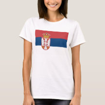 Vrouwen T-Shirt met vlag van Servië