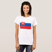 Vrouwen T-Shirt met vlag van Slowakije (Voorkant volledig)