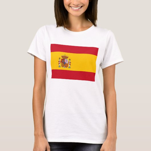 Vrouwen T-Shirt met vlag van Spanje (Voorkant)
