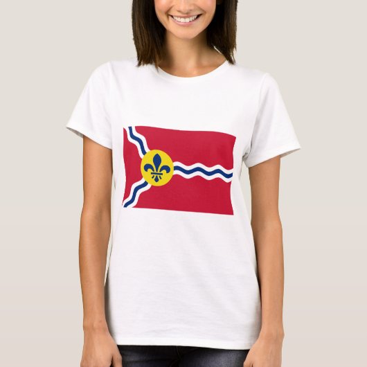 Vrouwen T-Shirt met vlag van St. Louis, Missouri (Voorkant)