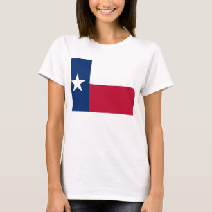 Vrouwen T Shirt met Vlag van Texas State