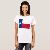 Vrouwen T Shirt met Vlag van Texas State (Voorkant volledig)
