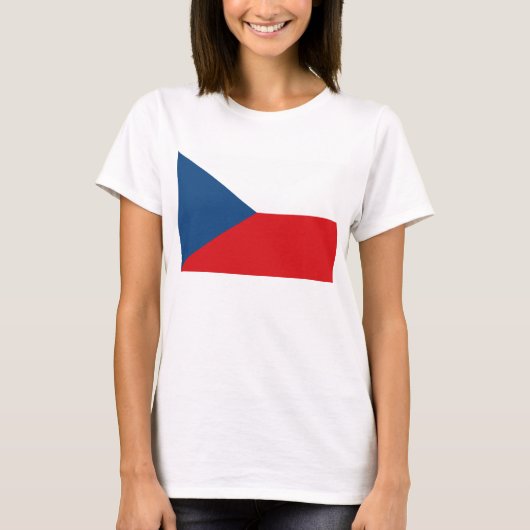 Vrouwen T-Shirt met vlag van Tsjechië (Voorkant)