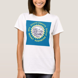 Vrouwen T Shirt met vlag van Zuid-Dakota Staat