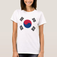 Vrouwen T Shirt met vlag van Zuid-Korea