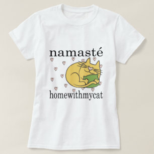 Vrouwen T-shirt Namaste Thuis Met KAT Roze Harten