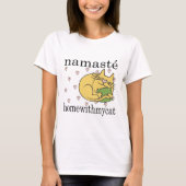 Vrouwen T-shirt Namaste Thuis Met KAT Roze Harten (Voorkant)