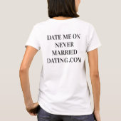 Vrouwen T Shirt nooit getrouwd dating Valentijnsda (Achterkant)