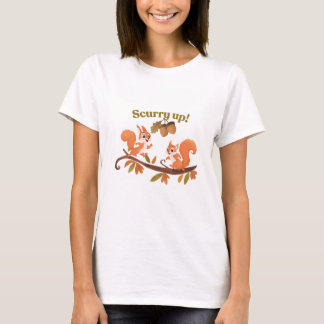 Vrouwen T-shirt Scurry up! eekhoorns