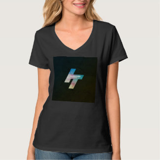 Vrouwen T-shirt trendy design zwart