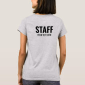 Vrouwen T Shirten Personeelsleden Lid lichtstaal T-shirt (Achterkant)