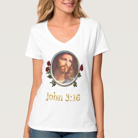 Vrouwen t-shirts John 3:16 (Voorkant)