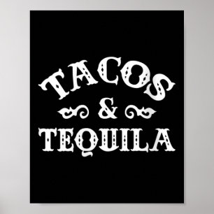 Vrouwen taco's en tequila grappig Cinco de Mayo Ba Poster