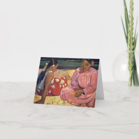 "Vrouwen Tahitian op het Strand" - de Kaart van (Voorkant)