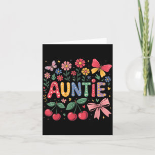 Vrouwen Tante Coquette Strik Roze Lente Zomer Kaart