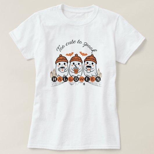 Vrouwen te Schattige om Halloween Ghost T-Shirt te (Design voorkant)